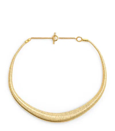 Jil Sander Tube Necklace In Yellow