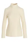 Jil Sander High-neck Keyhole Jumper In White