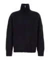 Jil Sander Midnight Blue Mohair Blend Cardigan In Black