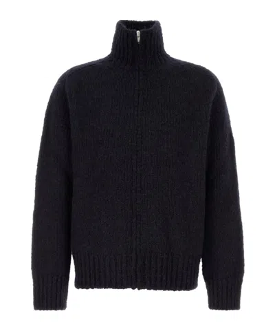 JIL SANDER JIL SANDER HIGH-NECK ZIPPED KNIT CARDIGAN