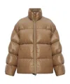 Jil Sander Turtleneck Down Jacket In Brown