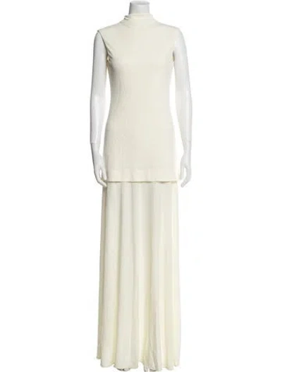 Pre-owned Jil Sander Turtleneck Long Dress W/ Tags In Yellow