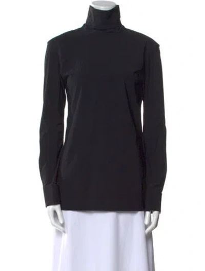 Pre-owned Jil Sander Turtleneck Long Sleeve Sweatshirt In Black