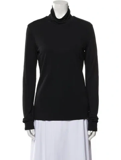 Pre-owned Jil Sander Turtleneck Long Sleeve Sweatshirt In Black