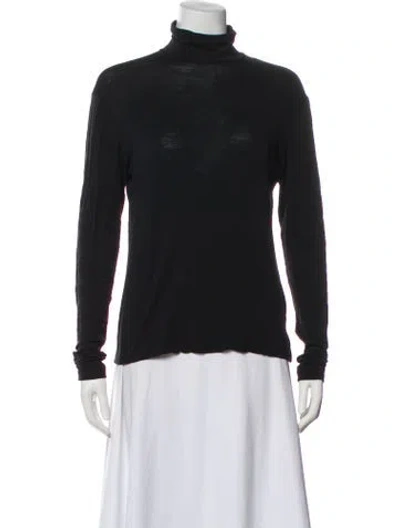Pre-owned Jil Sander Turtleneck Long Sleeve Top In Black