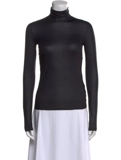 Pre-owned Jil Sander Turtleneck Long Sleeve Top In Blue