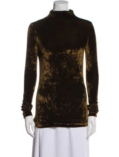 Pre-owned Jil Sander Turtleneck Long Sleeve Top In Brown