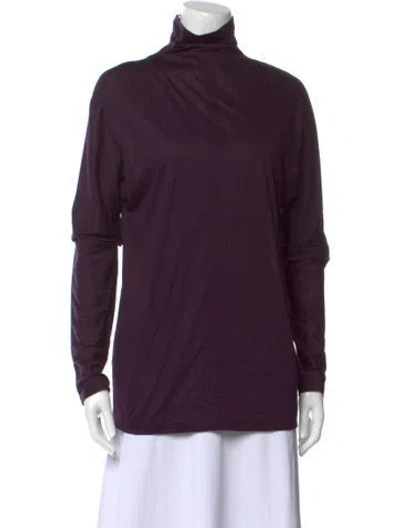 Pre-owned Jil Sander Turtleneck Long Sleeve Top In Purple