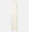 Jil Sander Turtleneck Maxi Dress In Beige