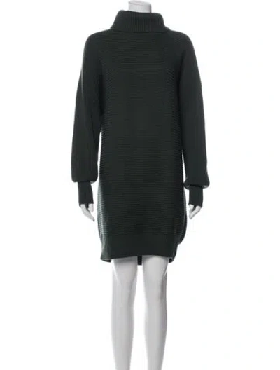 Pre-owned Jil Sander Turtleneck Mini Dress In Black