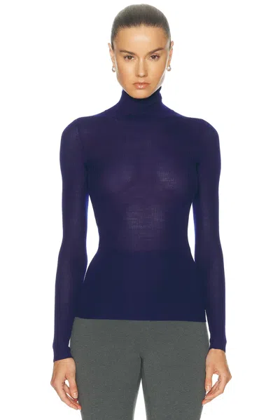 Jil Sander Turtleneck Sweater In Blue