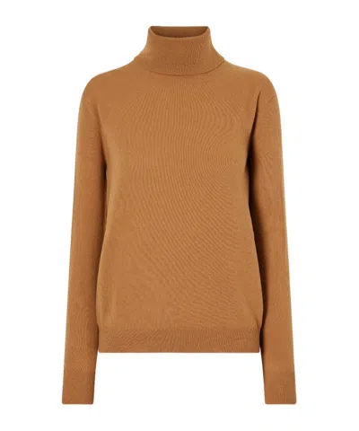 Jil Sander Turtleneck Sweater In Brown