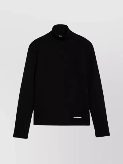 JIL SANDER TURTLENECK SWEATER LOGO PATCH LONG SLEEVES