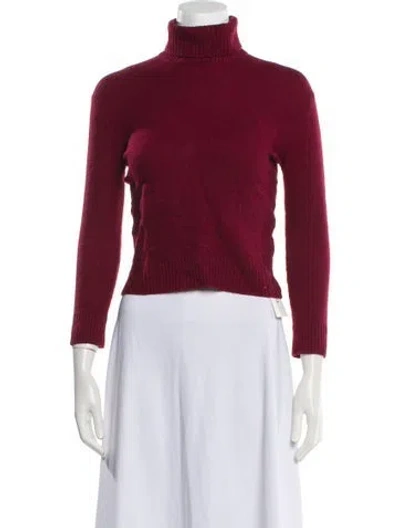 Pre-owned Jil Sander Turtleneck Sweater In Red