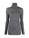 Jil Sander Elegant Turtleneck T-shirt In Dark Grey