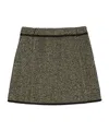 Jil Sander A-line Patterned Skirt Trim In Green