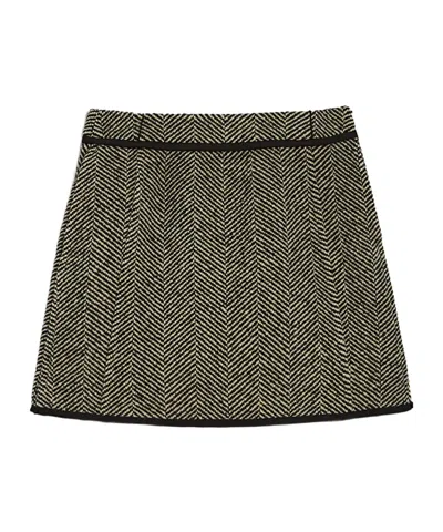 Jil Sander Tweed Mini Skirt In Green