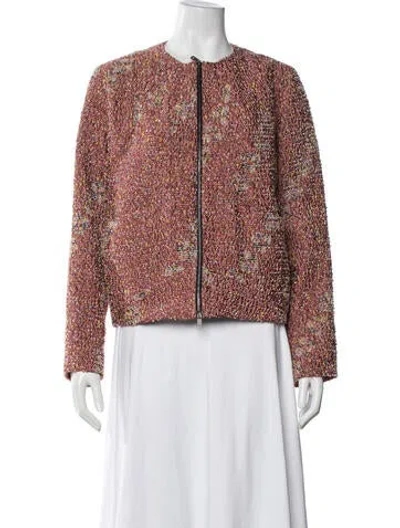 Pre-owned Jil Sander Tweed Pattern Jacket In Red