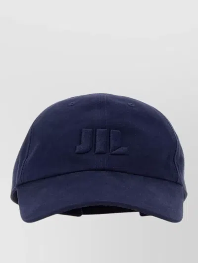 Jil Sander Twill Baseball Cap Curved Brim Design In Blue