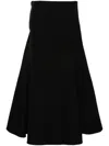 Jil Sander Twill Cotton-blend Skirt In Black