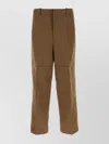 Jil Sander Twill Pant With Front Crease And Panel Detailing In Brown
