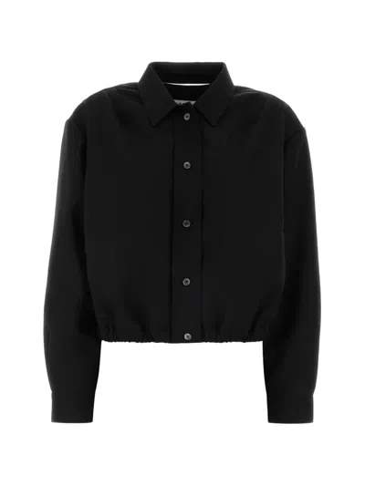 Jil Sander Twill Shirt In Black