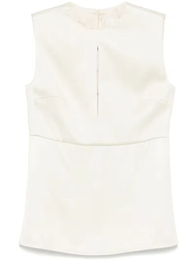 Jil Sander Twill Top In White