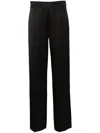 Jil Sander Rayon-silk Twill Trousers In Black