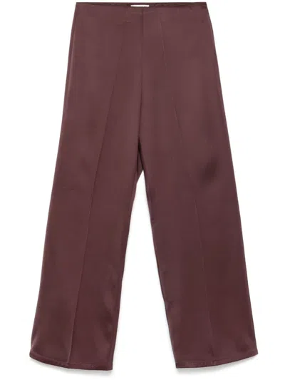 Jil Sander Twill-weave Trousers In Brown