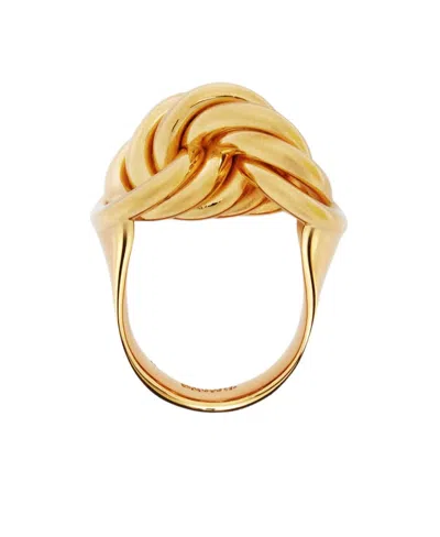 Jil Sander Twist-detail Handcrafted Ring In Yellow