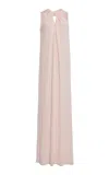 Jil Sander Twisted Georgette Gown In Pink