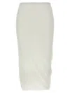Jil Sander Twisted Midi Skirt In Neutral