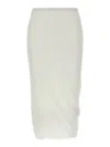 Jil Sander Twisted Midi Skirt In White