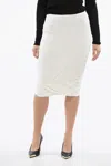 Jil Sander Openwork Midi Skirt In White