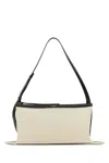Jil Sander Two-tone Canvas And Leather Medium Empire Shoulder Bag