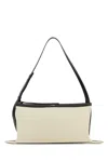 Jil Sander Two-tone Canvas And Leather Medium Empire Shoulder Bag