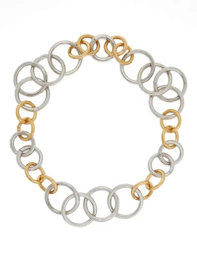 Jil Sander Two-tone Chain Necklace In Gold
