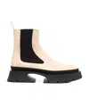 Jil Sander Two-tone Chelsea Boots In Black