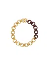 Jil Sander Two-tone Chunky Chain Necklace In Yellow