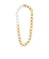 Jil Sander Two-tone Chunky Chain Necklace In Yellow