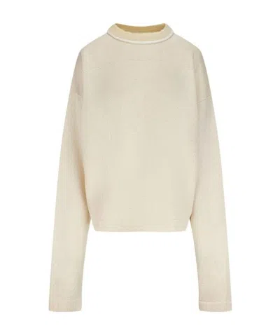 Jil Sander Two-tone Jumper In Nude