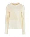 Jil Sander Crew-neck Wool Sweater In Neutral