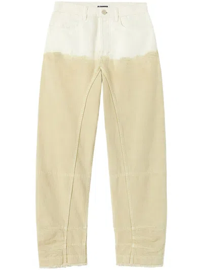 JIL SANDER TWO-TONE WIDE-LEG JEANS