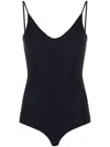Jil Sander V-neck Stretch Bodysuit In 403 Navy