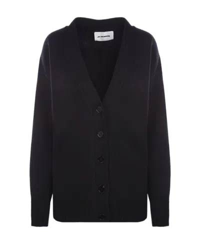 JIL SANDER JIL SANDER V-NECK KNITTED CARDIGAN