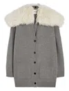 Jil Sander Wool, Cotton, And Cashmere-blend Cardigan In Gray