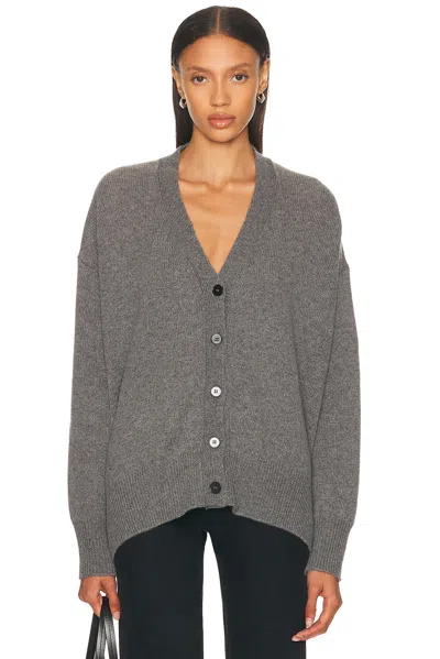 Jil Sander V Neck Cardigan In Gray