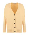 Jil Sander Merino Wool Cardigan In Nude