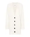 Jil Sander V-neck Cashmere Cardigan In White