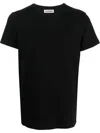 Jil Sander Black Crewneck T-shirt With Logo Patch On The Rear In Schwarz